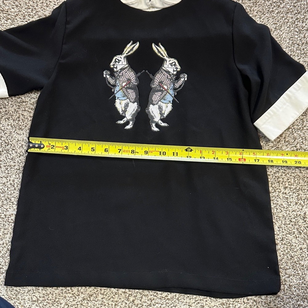 Victoria Beckham for Target Black Tee with Rabbit Design - Picture 5 of 6